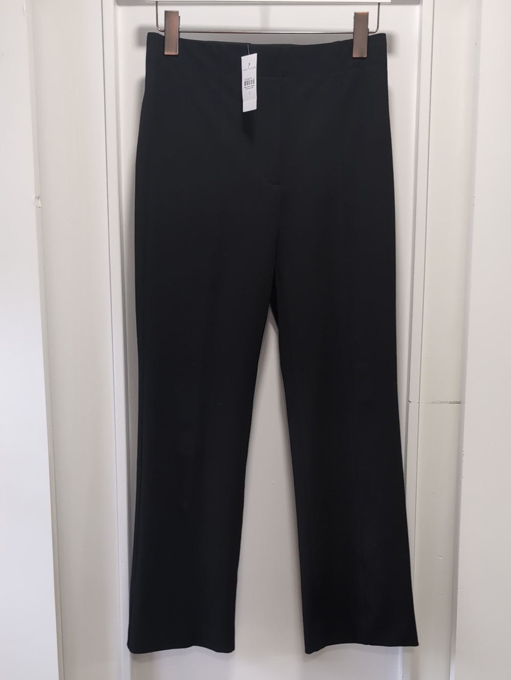 Ann Taylor Black Straight Leg Stretch Dress Pants Size 2